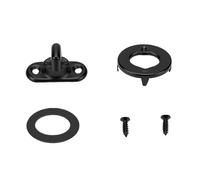 Cocoarm 24 Pack Pestillos de Giro Marinos, Recubiertos en Negro | Arandelas de electroforesis, tornillos de acero inoxidable, perno prisionero de ojal de lona, cubierta de velero para