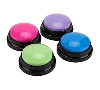 Cocoarm 4 Botones para Hablar de Perro, Botones de Comunicación para Perros, Botones Grabables para Mascotas con Grabación de 30 S, Material ABS, Requiere 2 Pilas AAA (no Incluidas)