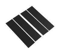 Cocoarm 4 Piezas de Cubierta de Espejo de PC para Postes de Pilar Negros con Cinta de Doble Cara, Moldura de Poste de Pilar de Ventana de Alto Brillo para Decoración Exterior Supercab Extendida de