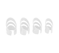Cocoarm 4 Piezas de Púas para Dedos de Guitarra, Protectores de Yema de los Dedos de Material de Resina de Polioximetileno para Guitarra Acústica, bajo, Banjo y Ukelele (WHITE)