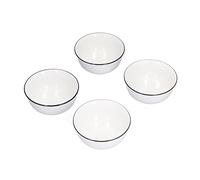 Cocoarm 4PCS Tazón de Sopa Tazón de Arroz de Cerámica Blanca 6in 600ml de Fideos Bajo Vidriado 2372°F Cocción a Alta Temperatura Microondas Apto para Lavavajillas para Cocina Restaurante