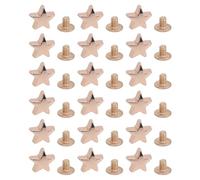 Cocoarm 50 Juegos de Remaches de Cuero, Kit de Remaches de Estrella de Aleación de Zinc, Fácil Instalación para Proyectos de Artesanía en Cuero (GOLD)