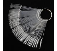 Cocoarm 50 Palillos para Decoración de Uñas, Kit de Exhibición de Color de Uñas de Plástico con Anillo de Metal, Perfecto para Uso en Salón y Principiantes, Organiza Tu Colección de Esmaltes de y