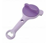 Cocoarm Abridor de Tarros, Abrazaderas Antideslizantes Ajustables de Acero Inoxidable 3 en 1 con Abridor en Espiral Pequeño y Cortador de Papel de Vino para Botellas de Cocina (PURPLE)