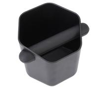 Cocoarm ABS Coffee Knock Box 600ml Gran Capacidad Anti -Slip Slip Hexagonal Prism Shape Grounds Bin con Diseño Ergonómico para Accesorios de Máquinas de café (BLACK)