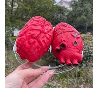 Cocoarm Accesorio de Cerebro de Corazón de Halloween Accesorio de órgano de Halloween de Plástico Suave 18 X 10 Cm y 17 X 10 Cm Hecho a Mano Alta Simulación para Decoración de Mesa de Fiesta de