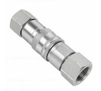 Cocoarm Acoplador Hidráulico de Conexión Rápida Acoplamiento de Cara Plana de Cobre Cuerpo de 1 2 pulg. NPT Hembra de 3 4 pulg. ISO 16028 Chapado en Zinc 35 MPa para Equipos Agrícolas Uso de Vacío