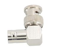 Cocoarm Adaptador BNC Macho a Hembra de ángulo Recto, Conector Acodado de Latón para Cable Coaxial, Transmisión de Señal Confiable para Sistemas de Comunicación
