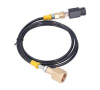 Cocoarm Adaptador de Recarga de Refrescos Adaptador de Recarga de CO2 de Aluminio y Latón de Acero Inoxidable con Manguera de 60 Pulgadas CGA320 para Usuarios de Fabricantes de Refrescos que