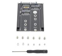 Cocoarm Adaptador Dual M.2 SSD a SATA, Compatible con Llave NGFF B y Llave B+M, Carcasa SATA III de 2,5 Pulgadas para SSD 2230 2242 2260, Caja de Unidad de Disco HDD de 6 Gbps