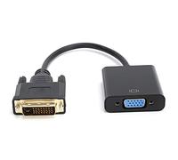 Cocoarm Adaptador DVI 24+1 Macho a VGA Hembra, Negro | Conexión Estable, Carcasa Duradera, Para Monitor y Proyector, Negro