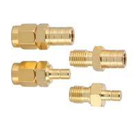 Cocoarm Adaptador SMA a SMB, Latón Chapado, Conector de Alta Durabilidad RF Conjunto para Antenas, Radio Dab y Radios Aficionados