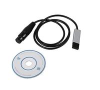 Cocoarm Adaptador USB a DMX, Interfaz Mini DMX de Plástico Metálico con Transmisión de Datos Suave y Control de Iluminación de Escenario Sencillo para Luces de Escenario DMX512
