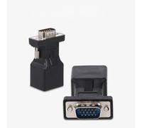 Cocoarm Adaptador VGA a RJ45, 2PCS, Negro | Extensión 20m CAT5e/CAT6, Plug and Play, Sin energía, Contacto niquelado, Carcasa ABS