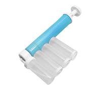 Cocoarm Aerógrafo para Pasteles Aerógrafo para Hornear de Plástico PP Pulverizador de Polvo Manual 38,3 Cm Botella Transparente para Polvo Uniforme Herramienta Liviana para Panadería Clases de (azul