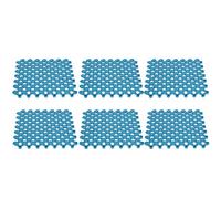 Cocoarm Alfombrilla Antideslizante para Suelo de PVC, 6 Unidades, 20 X 20 Cm, Superficie de Masaje de Drenaje de Espesor, Almohadilla de Suelo de Empalme Cortable para Baño, Cocina, Ducha, Piscina,