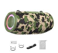 Cocoarm Altavoz Portátil, Altavoz Inalámbrico de 80 W BT 5.2 con Controlador Grande de 76 Mm, Luces RGB, Batería de 16000 MAh, Carga Tipo C, Alcance de 10 M para Uso Doméstico en Fiestas de Camping