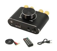 Cocoarm Amplificador de Audio BT Placa Amplificadora Estéreo de Aleación de Aluminio 12 V 24 V 15 W X 2 con BT 5.1 AUX USB U Disk App Control Remoto para Altavoces de Escritorio del Coche en Casa