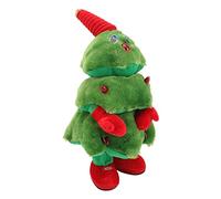 Cocoarm Árbol de Navidad Eléctrico de Peluche de Juguete Que Canta Bailando árbol de Navidad con Plástico Algodón Poliéster 8 Canciones Que Brillan Intensamente Balanceándose 16.1 Pulgadas de