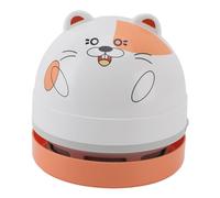 Cocoarm Aspirador de Escritorio, Mini Limpiador de Polvo de Mesa ABS, 2 Pilas AA, Succión Fuerte de bajo Ruido con Cepillo y Boquilla para Teclado, Escritorio, Coche, Oficina en Casa (Hámster)