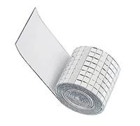 Cocoarm Azulejos de Mosaico de Espejo Adhesivo de Azulejos de Espejo Acrílico 3 Piezas 4x100 Cm Plata Autoadhesivo 1464 Granos para Manualidades Hechas a Mano Decoración Fiesta Pared DIY