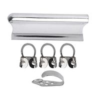 Cocoarm Barra deslizante y púas para guitarra de acero inoxidable de 5 piezas (SILVER)