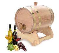 Cocoarm Barril de Vino de Madera de Roble Vintage 5L para Almacenamiento de Vino Fino Cerveza Whisky Ron Brandy Tequila