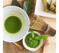 Cocoarm Batidor de té, Batidor Matcha Natural de 100 Puntas, Mezclador de té de bambú de 10,5 Cm para la Ceremonia del Japonés, Espuma Suave, Fácil Agarre, para Principiantes en la Preparación de en