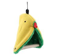Cocoarm Bird Hammock Bird Tent Tent Tieepee de Peluche Suave Cave Colgante con Barra de Madera para Loros Pequeños Camilla de Descanso Cómoda y Cómoda 5.5x3.9x7.1in