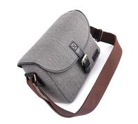Cocoarm Bolsa de Cámara SLR Vintage y Retro, Linda y Compacta, Bolso de Hombro Protección Completa con Lino, Caja Equipo Cámara Lona Impermeable para Mujeres Hombres, Ajustable Extraíble (Gray)