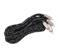 Cocoarm Cable Amplificador de Coche Cable de Goma de Silicona 2,0 M 6,56 Pies Estéreo Macho Doble para Subwoofer de Coche Cine en Casa TV PC Altavoz Receptor A V HiFi (3,0 metros)