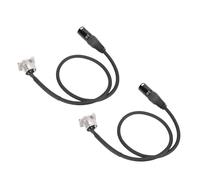 Cocoarm Cable de Paso XLR, Adaptador de Panel XLR Hembra a Macho de 3 Pines con Cobre Libre de Oxígeno y Doble Blindaje, para Micrófonos, Luces de Escenario, Mezcladores y (BLACK)
