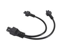 Cocoarm Cable Divisor de Alimentación OFC PVC IEC320 C6 A Enchufe Doble 30 Cm 2,5 A Cable Divisor en Y Plug and Play Diseño Reforzado para Adaptador de Computadora Portátil Configuración de Viajes