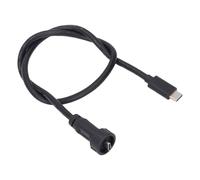 Cocoarm Cable USB C Macho a Macho, Cable a Tipo C de Latón ABS de 0,5 M, IP67 IP68 30V 1,5A Rosca Chapada en Oro o Cierre a Presión para Iluminación de Equipos Exteriores IoT