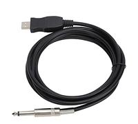 Cocoarm Cable USB para Guitarra, Adaptador USB Silencioso para Audiófilos de 300 Cm con Chip DAC de 16 Bits para Instrumentos Eléctricos y Grabación en PC y Dispositivos Móviles