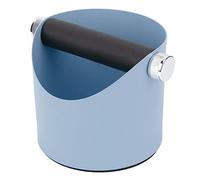 Cocoarm Caja de Golpe de café Caja de Posos de café de Metal 13,5 X 12,3 X 15 Cm con Barra de Goma para Grifo Diseño Desmontable de Gran Apertura para el Hogar, Cocina, Cafetería, Bar, Uso de (BLUE)