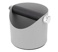 Cocoarm Caja de Golpe de café Caja de Posos de café de Metal 13,5 X 12,3 X 15 Cm con Barra de Goma para Grifo Diseño Desmontable de Gran Apertura para el Hogar, Cocina, Cafetería, Bar, Uso de (GRAY)