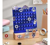 Cocoarm Calendario de Madera para Niños, ABS y Calendario Perpetuo de Madera para Niños, Herramienta de Aprendizaje de Fechas Manual con Base Estable para Preescolar, Hogar, Escuela, Aula y Hogar