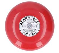 Cocoarm Campana de Alarma contra Incendios Campana de Alarma de Metal Eléctrica de 220 V Bobina de Cobre de 6 Pulgadas y 95 DB Carcasa Galvanizada Montaje en Pared o Techo para el Hogar Hotel Barco