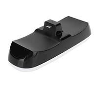 Cocoarm Cargador con Base para Mando PS5, ABS Tipo C Doble Puerto (Black) | Salida 2x5V 1A, indicador LED rojo azul, base compacta de 7,9 oz, estación de carga para controlador Sony