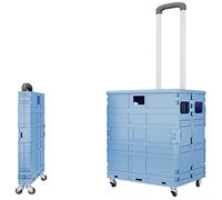 Cocoarm Carrito de Compras Plegable de 75 Litros, de Aluminio, Ruedas de Freno Desmontables, Ideal para Comprar Comestibles y Transportar Artículos (Cocoarmqx0b23itng-19)