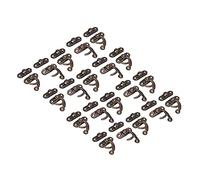 Cocoarm Cerrojo de Gancho de Aleación de Aluminio con Cerradura de Bocina, Juego de 20, 32 X 28 Mm, Hebilla Oculta, Brazo Oscilante, Pestillo para Caja de Joyería, Cajas de Regalo, Equipaje, Cajas de