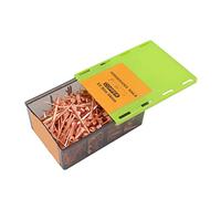 Cocoarm Clavos de Herradura Clavos para Pezuñas Chapados en Cobre 250 Piezas con Caja de Plástico Alta Resistencia a la Tracción Fijación Precisa Fácil Doblado para Herrar Caballos Granjas de Ganado