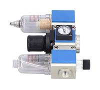 Cocoarm Combo de Lubricador y Regulador de Filtro de Aire Comprimido, Unidad de Tratamiento de Fuente de Aire de Aleación de Aluminio PT1 8 PT1 4, Filtración de 40 μm o 5 μm, Presión Estable, 3