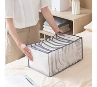 Cocoarm Compartimento para Ropa, Organizador de Armario Plegable con Malla de Nailon y Tela Oxford, Organizador de Ropa de Armario Visible, Almacenamiento con Múltiples Compartimentos para