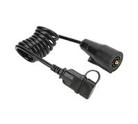 Cocoarm Conector Adaptador de Remolque de 7 a 4 Vías, Terminal de Latón de Plástico, Arnés de Cableado de Remolque con Cubierta Antipolvo, Cable en Espiral, 2 Ganchos de Agarre para Automóviles,