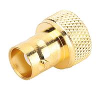 Cocoarm Conector Adaptador RF BNC Hembra a SMA Macho, 50 Ohm | Cuerpo de latón niquelado, más de 1000 ciclos Mate, extensor de cable de radio, componente de kit portátil, accesorio de