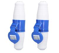Cocoarm Conector Circular de 3 Pines Conector de Enchufe Industrial de Latón PA66 220 A 250 V 16 A IP44 2P Más E Juego de Enchufes Monofásicos para la Industria Agricultura Uso en Interiores y