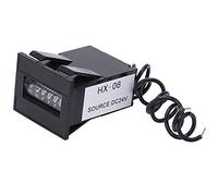 Cocoarm Contador Electromagnético ABS Contador de Pulso Electrónico 6 Dígitos 0 a 999999 Totalizador a Presión o Montaje con Tornillo para Equipos Industriales Aceite Químico Maquinaria de Impresión