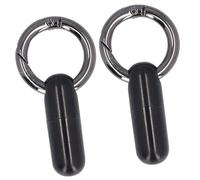 Cocoarm Contenedor de Cápsulas Portátil de 2 Uds, Estuche de Cápsula con Llavero Hermético de Acero Inoxidable para Aventuras Al Aire Libre, Senderismo y Camping (BLACK)